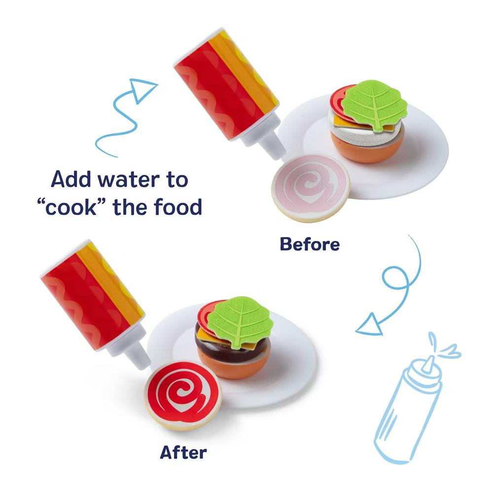 Flip & Fry Grill Play Set with Water WOW!® Color Changing Play Food Preschool Toy - Image 9