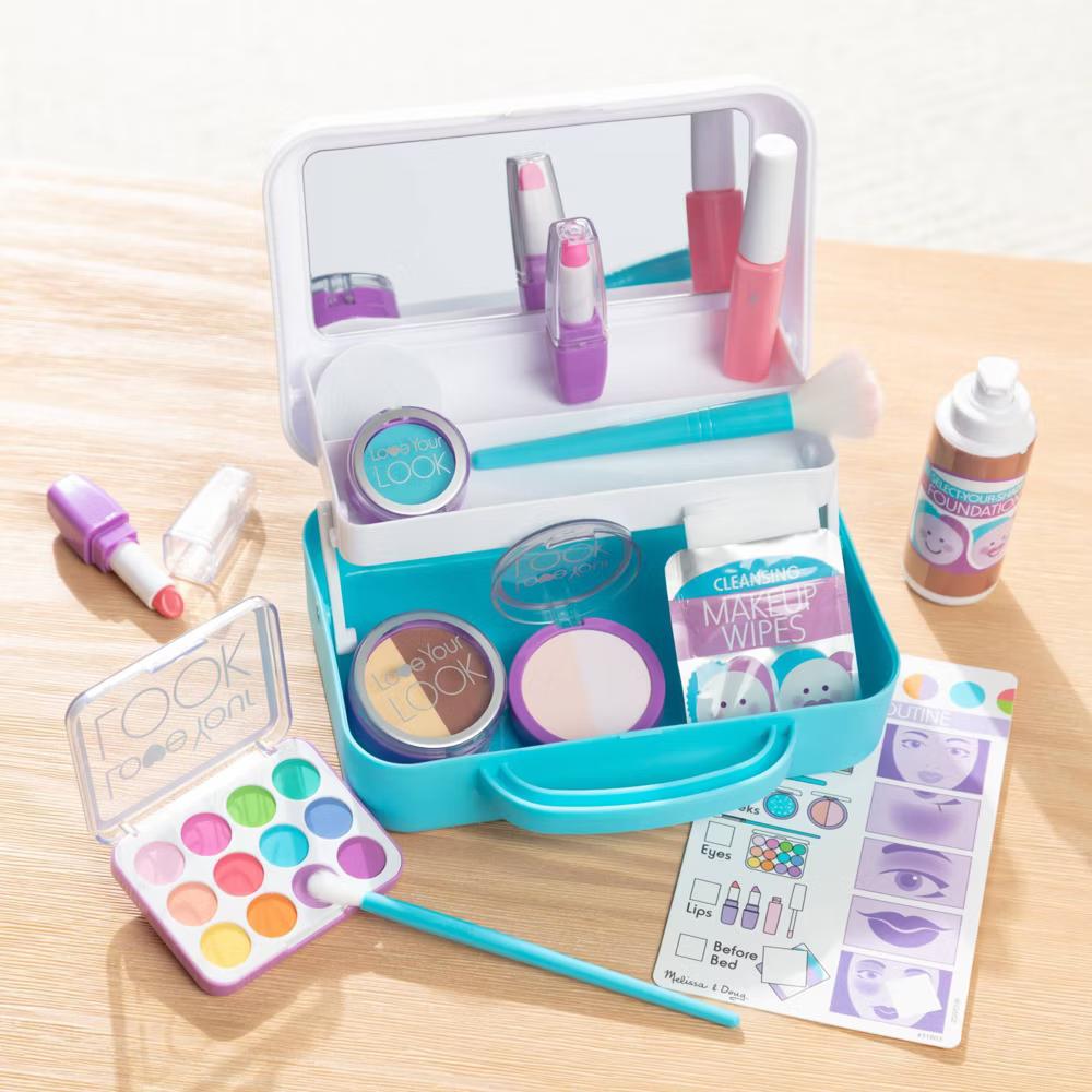 Love Your Look Pretend Makeup Kit Play Set – 16 Pieces for Mess-Free Pretend Play (DOES NOT CONTAIN REAL COSMETICS) - Image 8