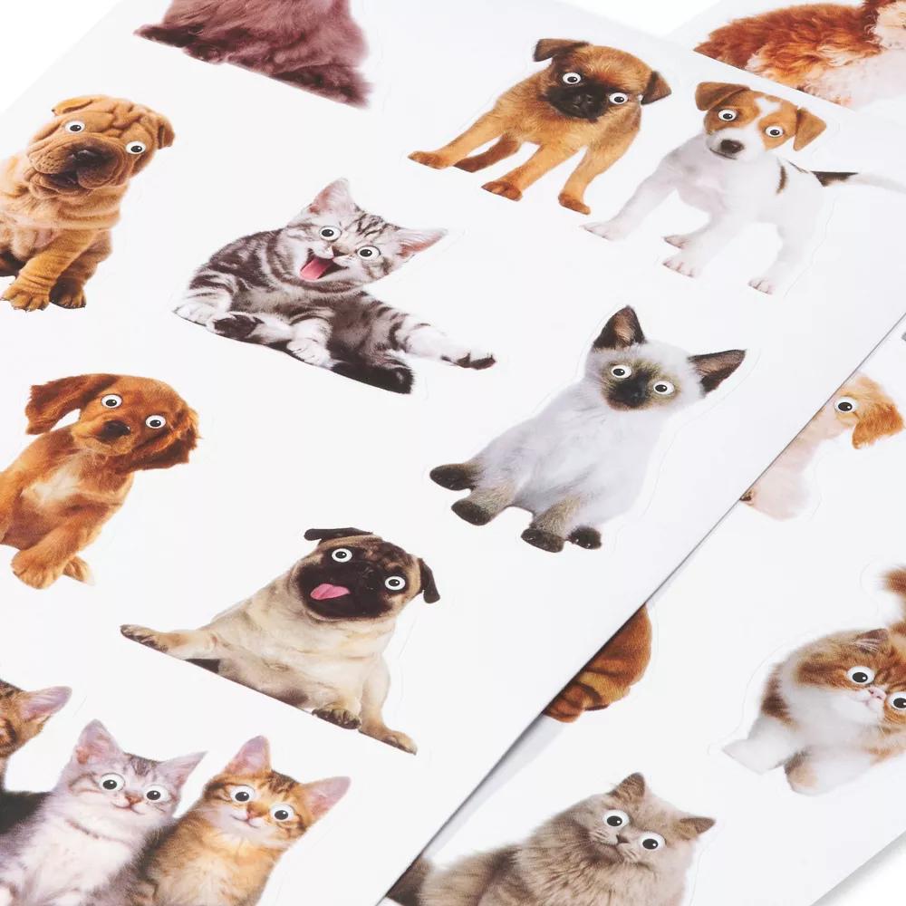 Funny Pets Sticker Pad for Kids/Silly Cats and Dogs 110ct - 10 Sheets - Image 3