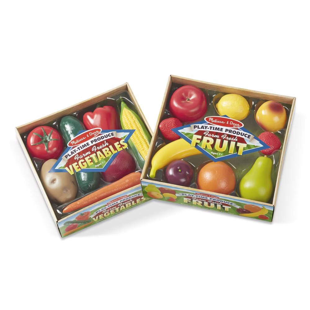Play-Time Produce Fruit (9pc) and Vegetables (7pc) Realistic Play Food - Image 7