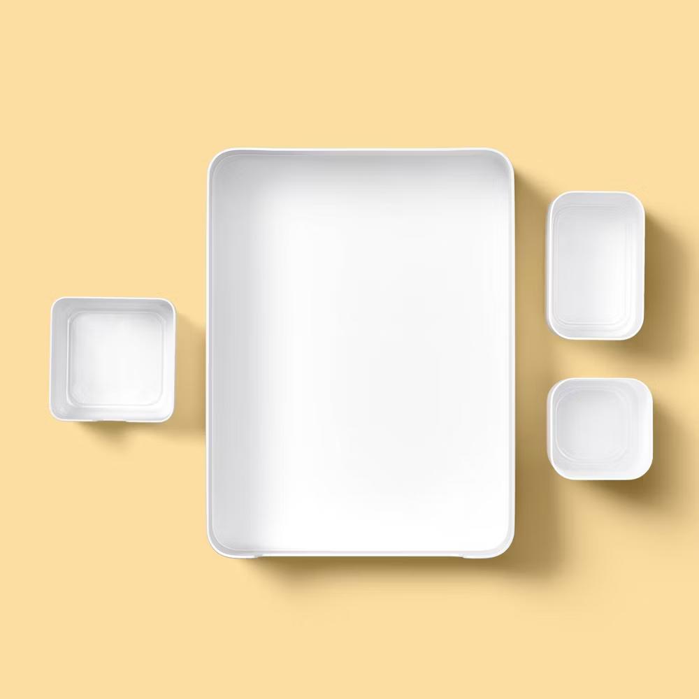 4pk Classroom Desk Kit Set White