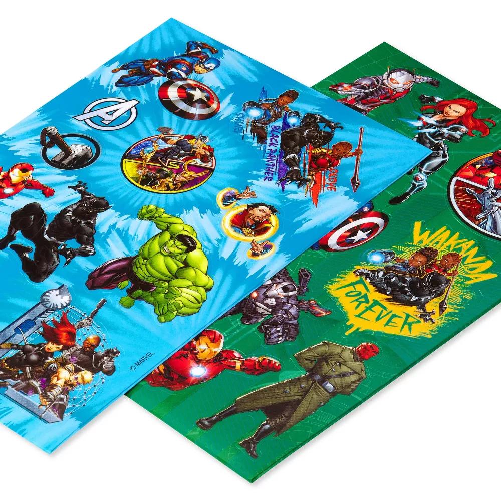 Avengers Sticker Book for Kids, Hulk, Thor, Iron Man, and Black Panther 136ct, 8 Sheets