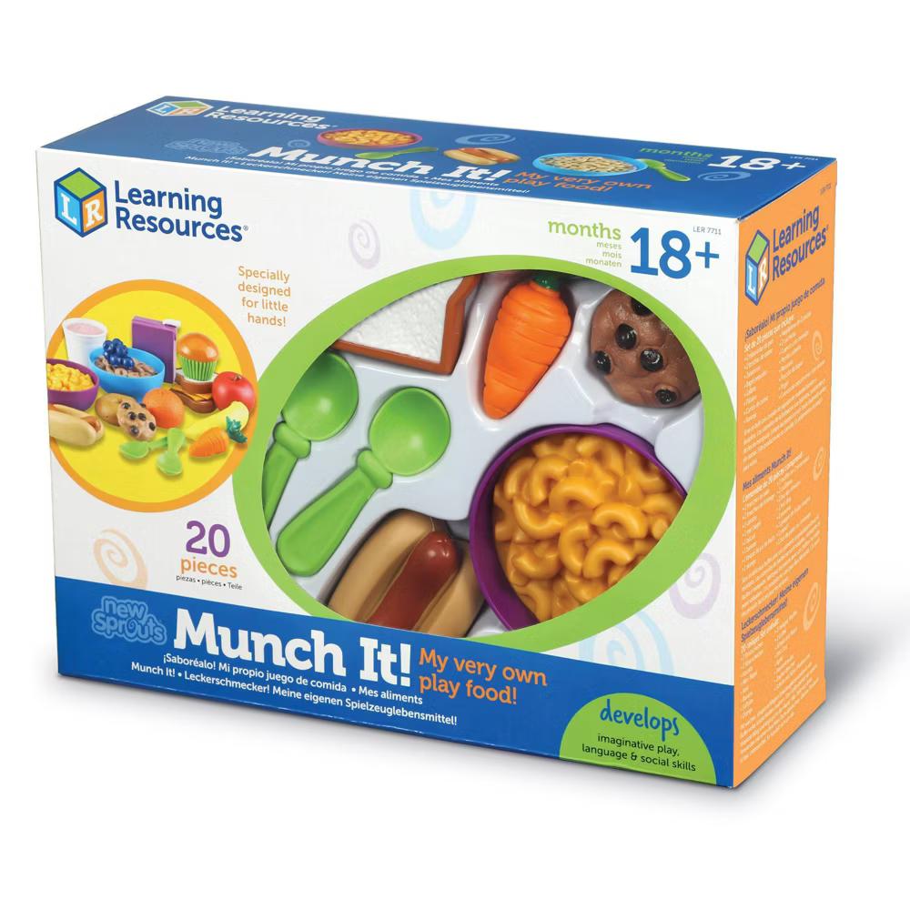 New Sprouts Munch It: Play Food Set for Creative Pretend Play, 20-Piece Toy Kitchen Accessories - Image 2