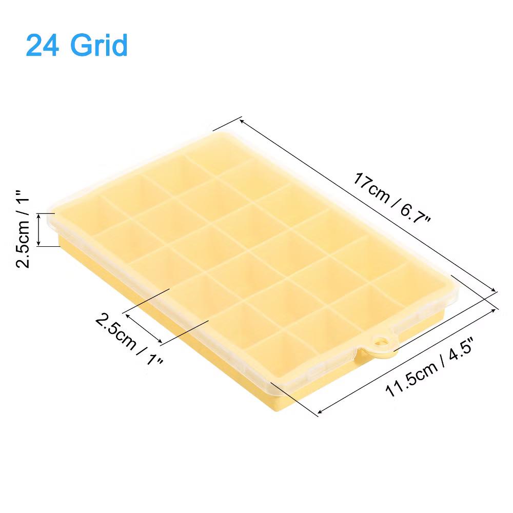 Square Silicone Ice Cube Tray with Lid for Freezer 24 Cube Per Trays 2 Pcs - Image 13