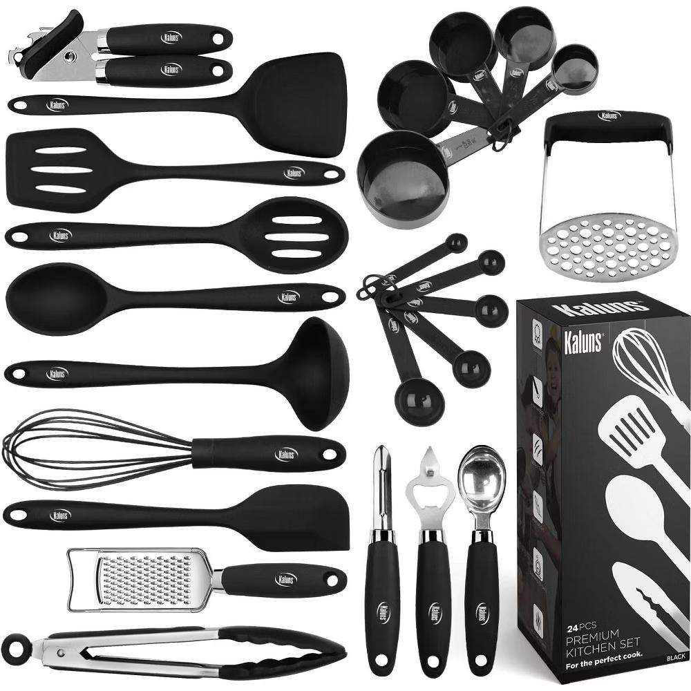 Kitchen Utensils Set, 24 Piece Silicone Cooking Utensils, Dishwasher Safe and Heat Resistant Kitchen Tools - Image 7