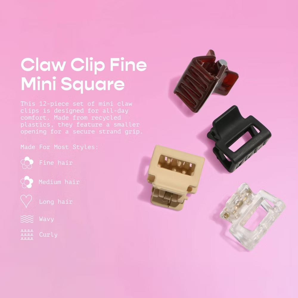 Locked In Micro Claw Clips for Fine Hair - 12ct - Image 7