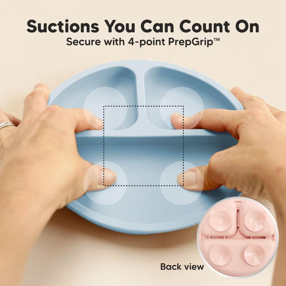 3-Pack Prep Suction Plates for Baby, 100% Silicone Toddler Plates, BPA-Free Divided Baby Plates with Suction - Image 17