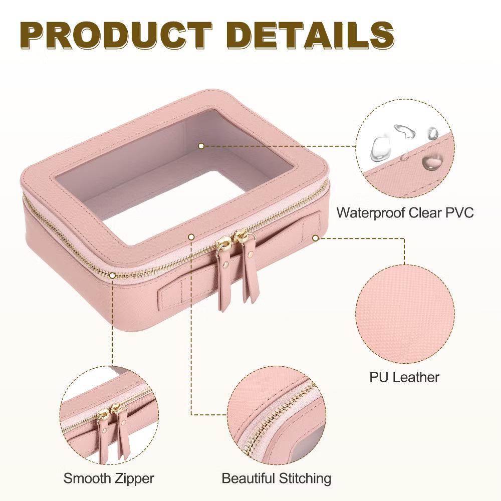 Waterproof Clear Travel Toiletry Organizing Makeup Bag 5" x 5" - Image 31