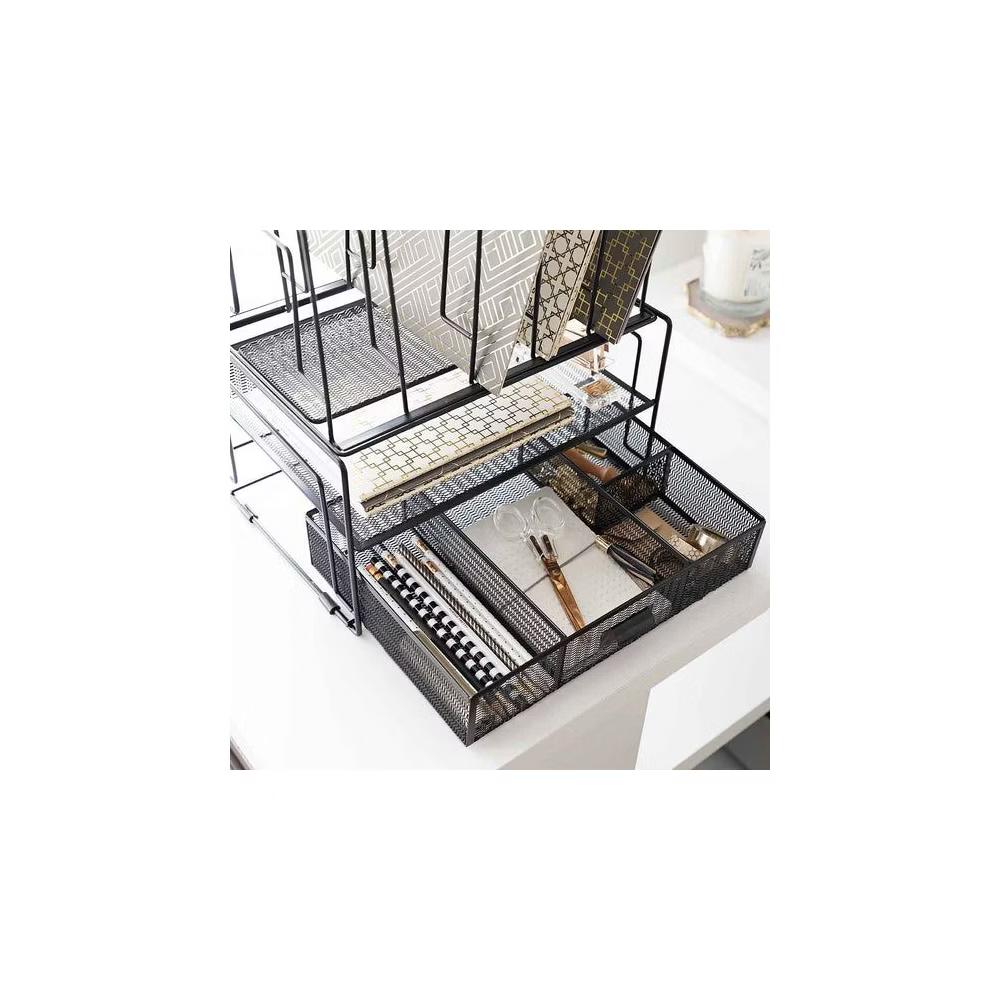 Blu Monaco Desk Organizer with File Sorters & Drawer - Image 8