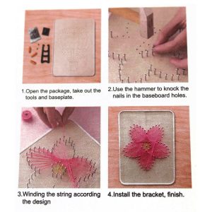 Wizardi String Art DIY Kit - Flamingo. Wizardi Craft Kit F07-M12-5-DHACE28041