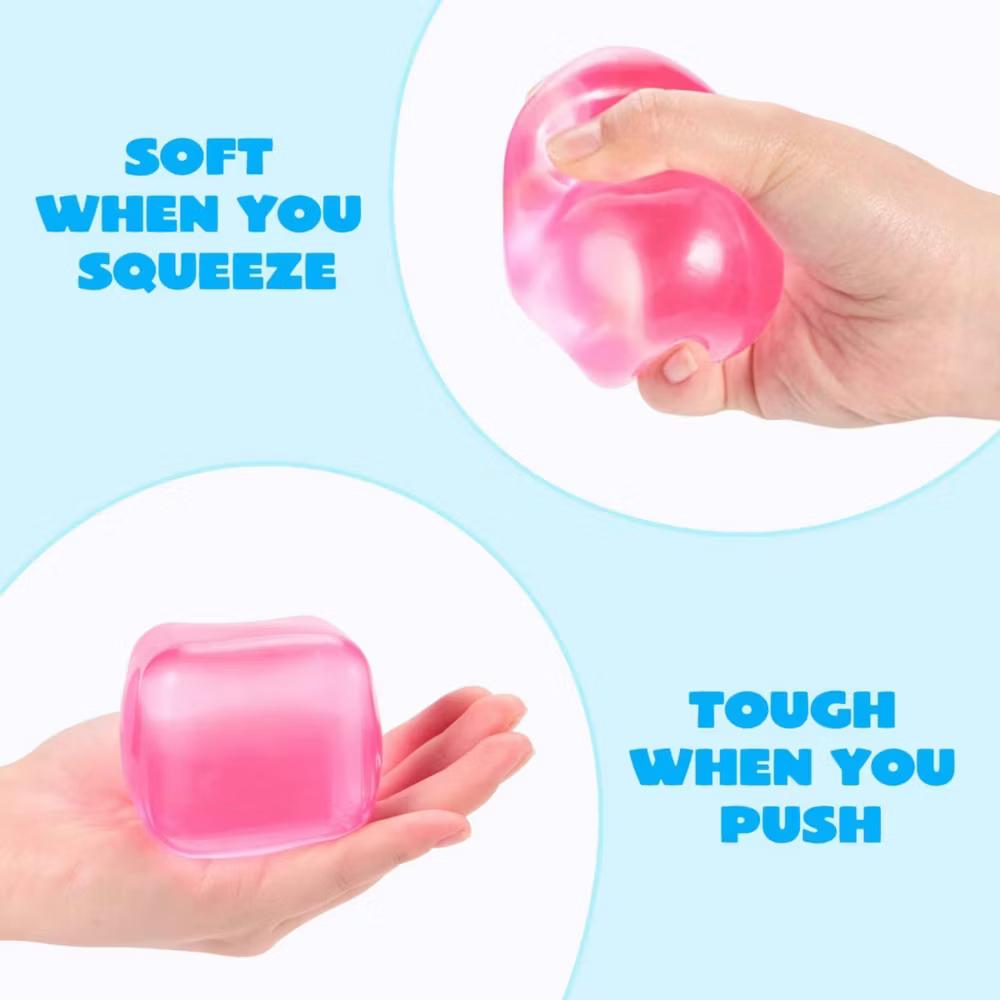 4 Pack Stress Cube, 2'' High Cube Fidget Toy, Stress Relief with Slow Rising Sensory Squishy Toys,Party Favors,Classroom Prizes for Boys Girls