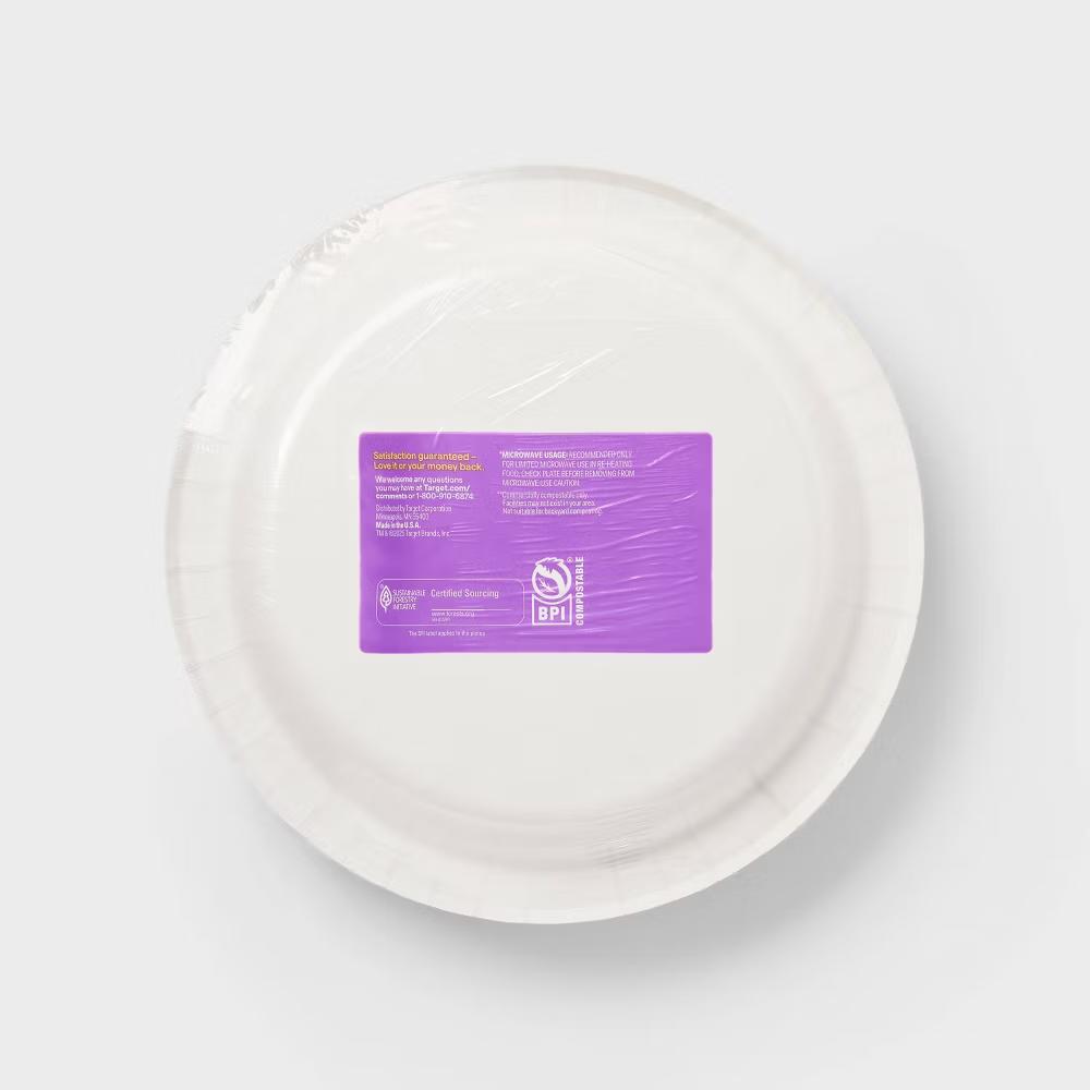 Ultra Disposable Plates 10" - Greenery - 44ct - Image 3