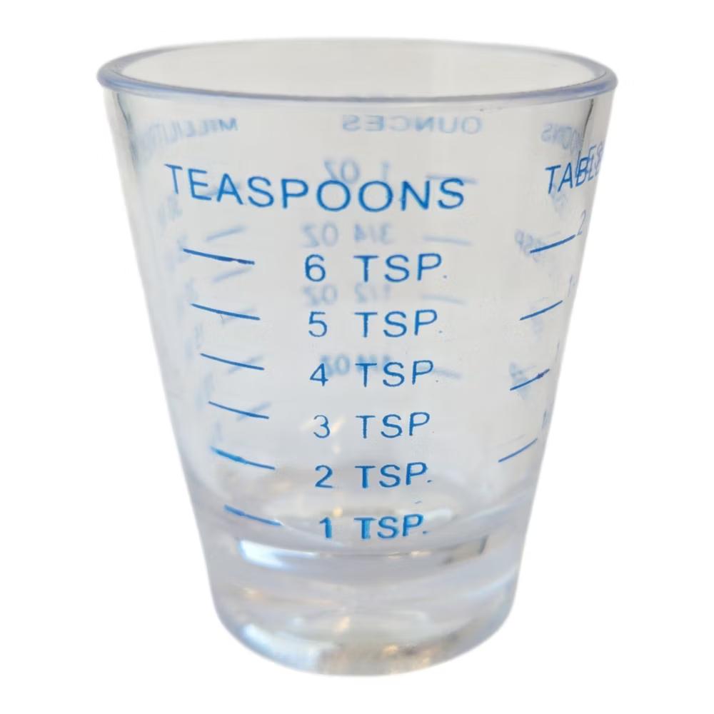 Handy Housewares Easy-Read Clear Plastic Measuring Shot Glass, Measure in Ounces, Tablespoons, Teaspoons, and Milliliters - Image 5