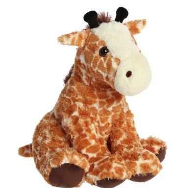 Medium Giraffe Cuddly Stuffed Animal Brown 12"