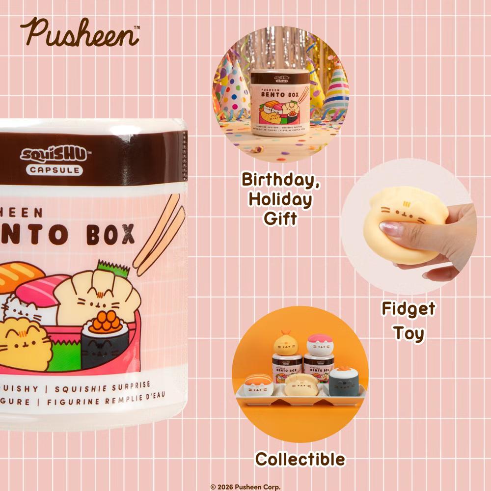 Capsule Pusheen The Cat Surprise Blind Collectible Surprise Toy Squishy Figurine SquiSHU Series 8 Lunch Box - 1 Pc Mystery - Image 7