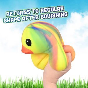 Jumbo Squeezy Ducks - Tie Dye Yellow