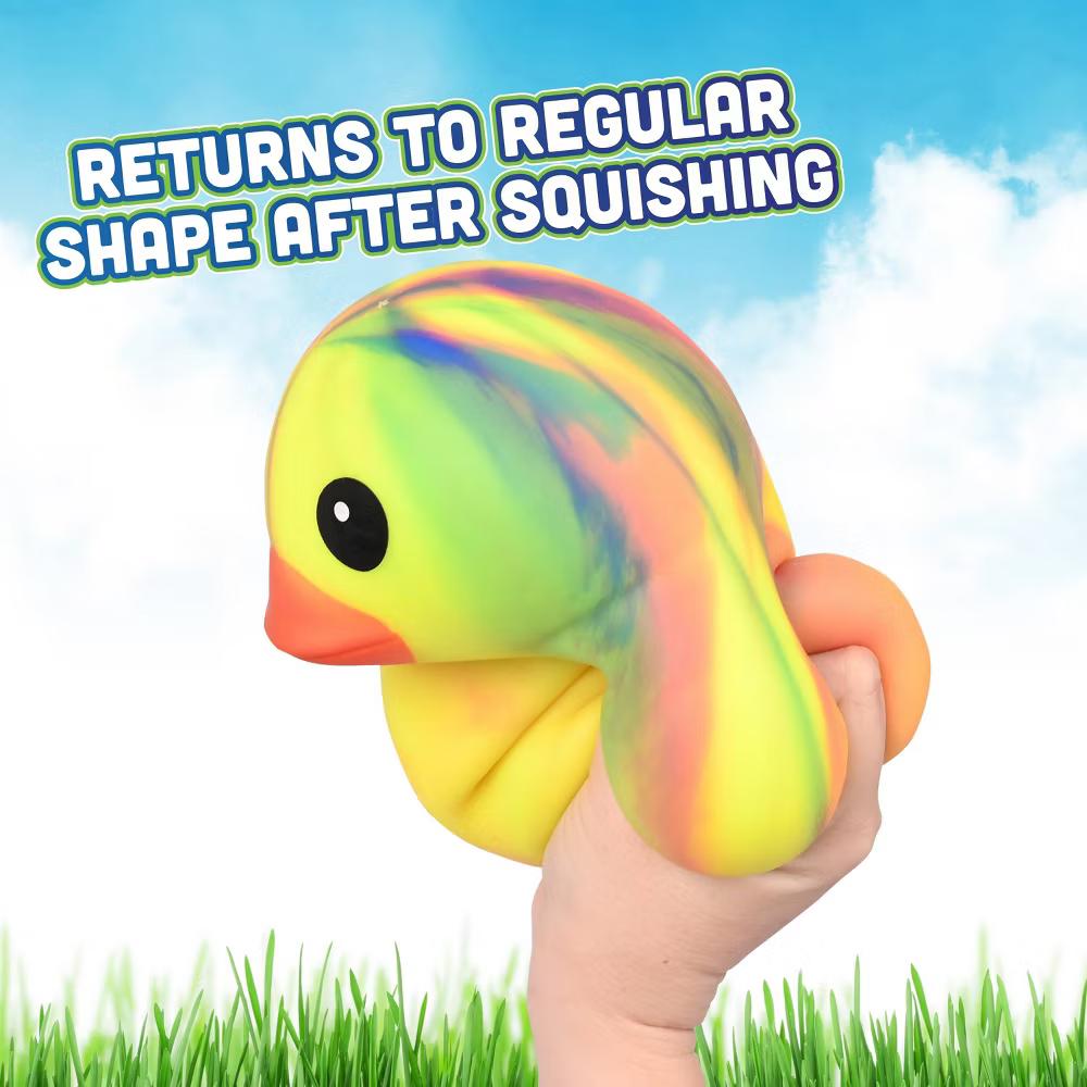 Jumbo Squeezy Ducks - Tie Dye Yellow