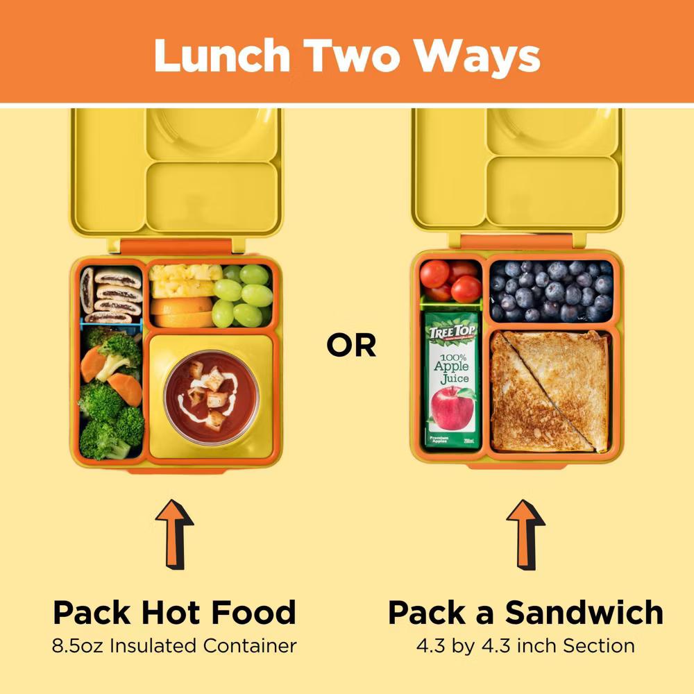 OMIEBox Insulated Bento Lunch Box with Leakproof Thermos Food Jar 3 Compartments - Image 75