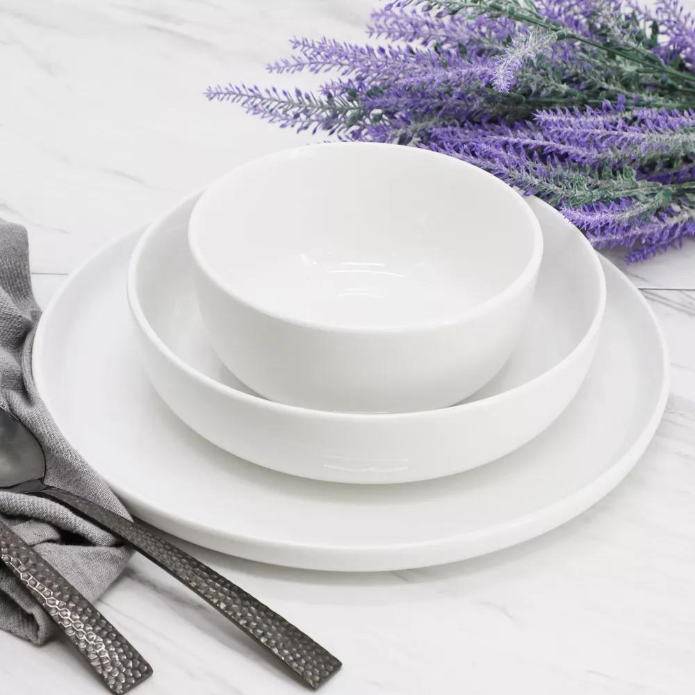Duncan 18 Piece Porcelain Dinnerware Set in White - Image 22
