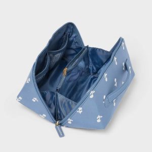 Diagonal-Zip Makeup Bag