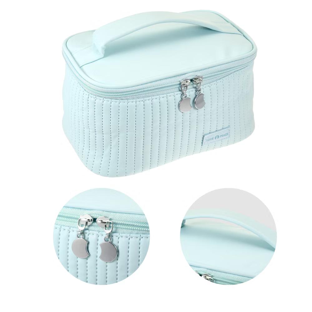 Polyurethane Faux Leather Large Makeup Bag Brush Organizer for Women 1 Pc - Image 10