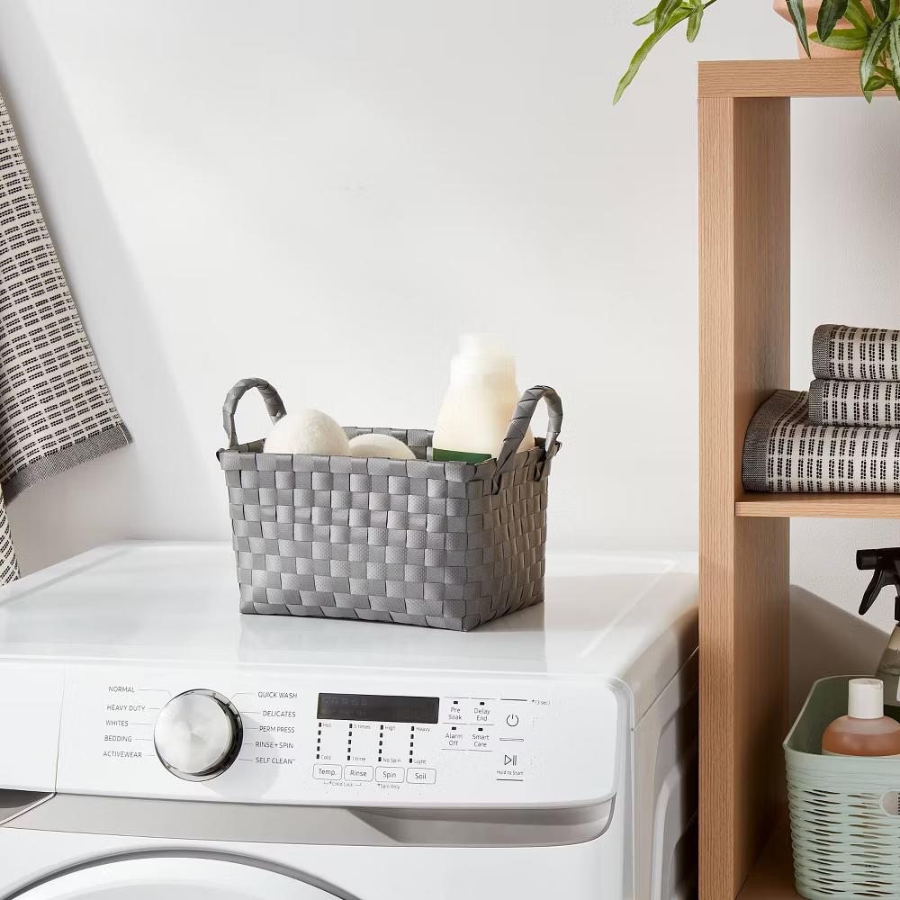 Woven Plastic Basket Small