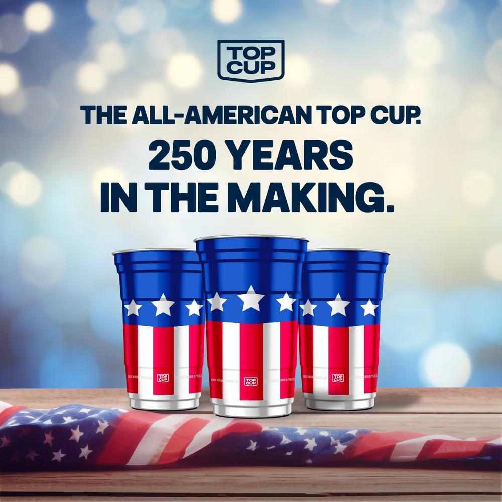 Top Cup Seasonal Aluminum Cups - 20oz/10ct: Aluminum, Brushed Silver Finish, Patterned Logo, 10 Count - Image 6