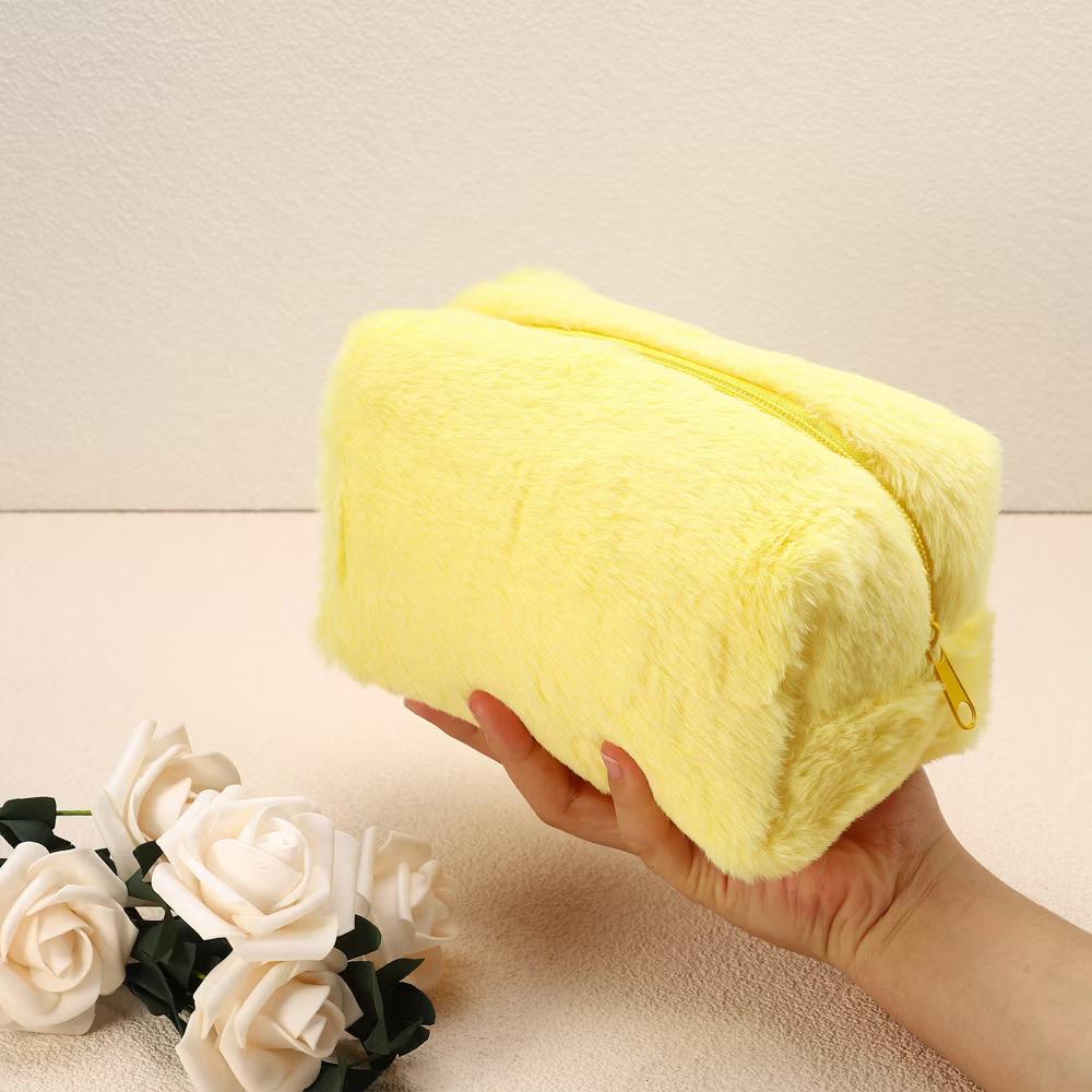 Cosmetic Travel Zipper Multi-functional Small Plush Makeup Bag 1 Pc - Image 28