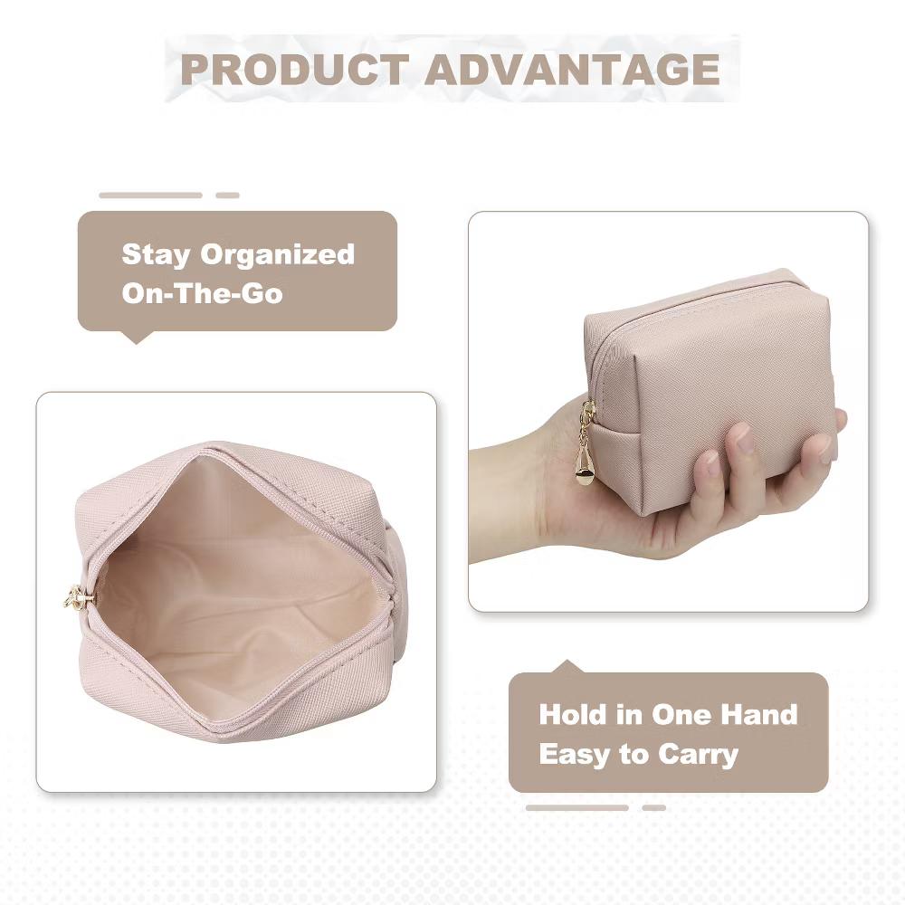 PU Waterproof Cute Preppy Travel Toiletry Mini Makeup Bag 4" x 3" - Image 21