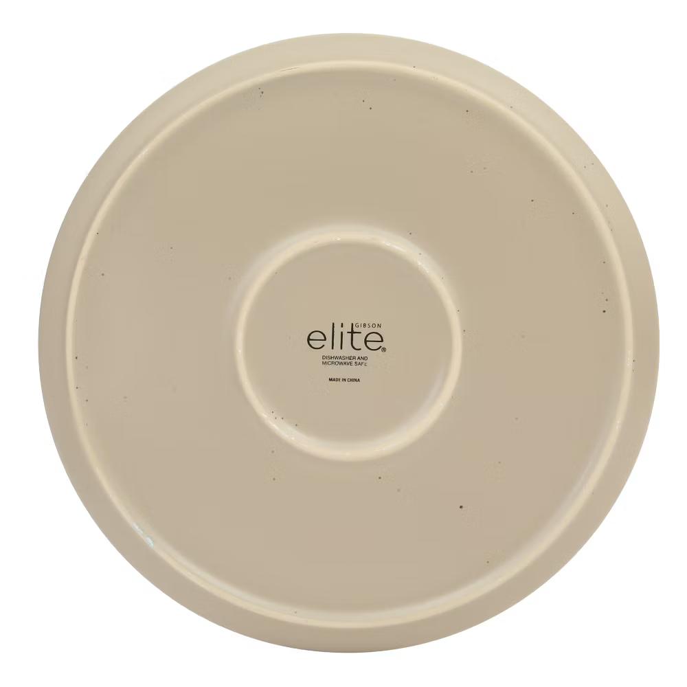 Abbey Circle 12 PiecePlates and Bowls (Service for 4) Reactive Matte Glaze Dishes Stoneware Ceramic Dinnerware Set - Image 3