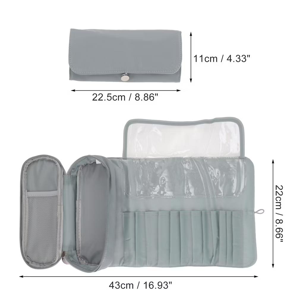 Travel Makeup Bag Makeup Brush Holder Portable Makeup Organizer Bag Cosmetics Storage Bag Waterproof 1 Pcs - Image 10