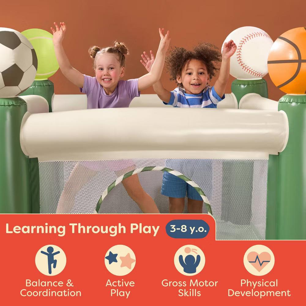 Game Day Bounce House - 6 foot Inflatable Sports Bouncy Castle for Kids - Image 2