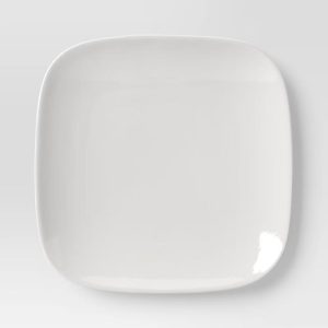 12pc Porcelain Square Coupe Dinnerware Set