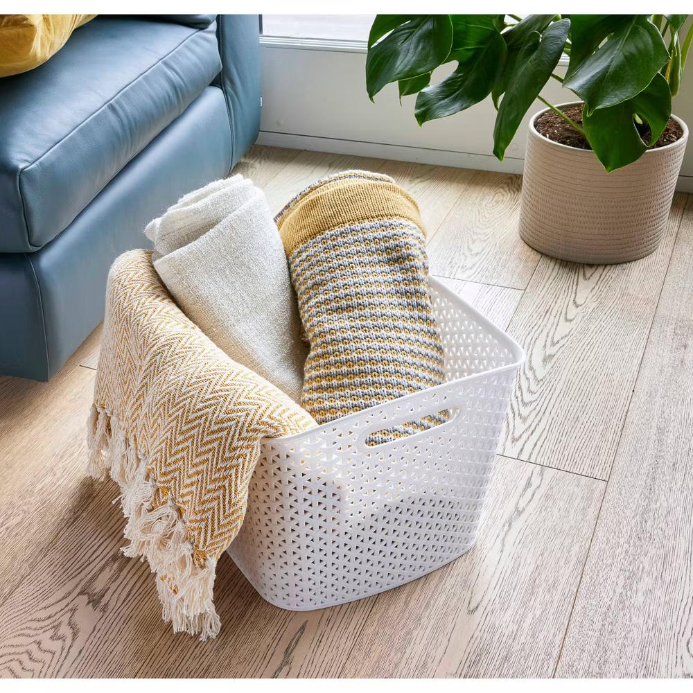 Y-Weave XL Curved Decorative Storage Basket - Image 13