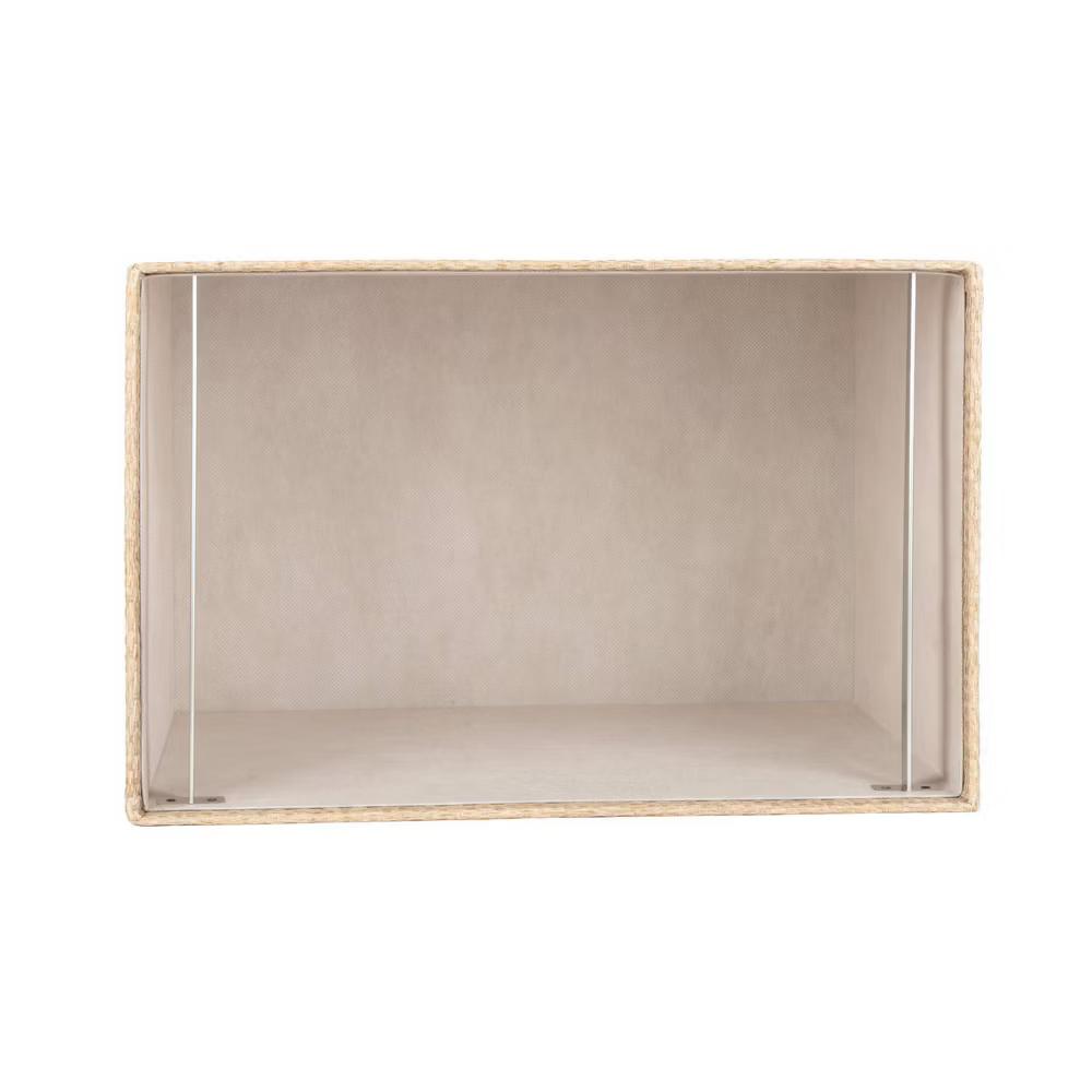 Woven File Box Taupe - Office Desk Organizer, Supplies Holder, 11.5" H x 14" D x 9" W - Image 4