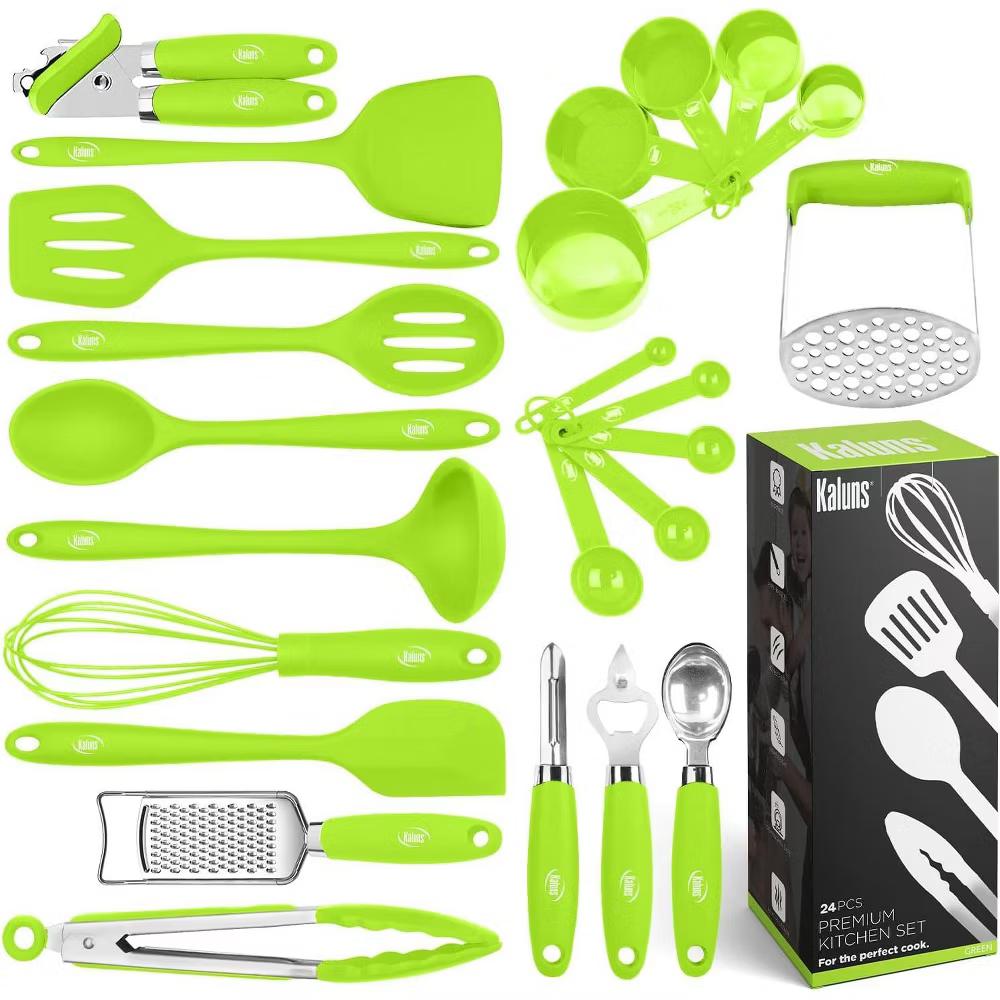 Kitchen Utensils Set, 24 Piece Silicone Cooking Utensils, Dishwasher Safe and Heat Resistant Kitchen Tools - Image 17