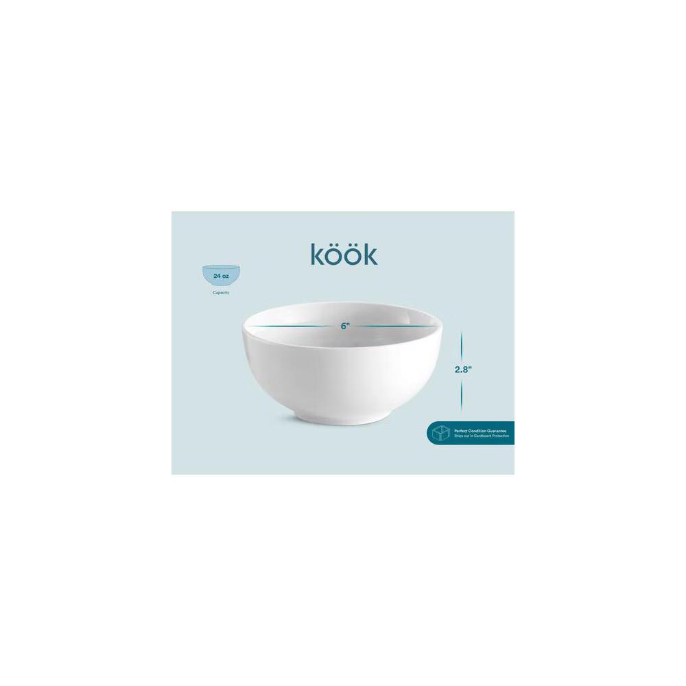 Kook Ceramic Cereal Bowls, 24 oz, Set of 6 - Image 19