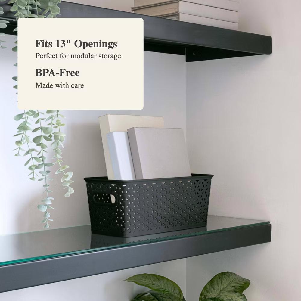 Y-Weave Half Medium Decorative Storage Basket - Image 8