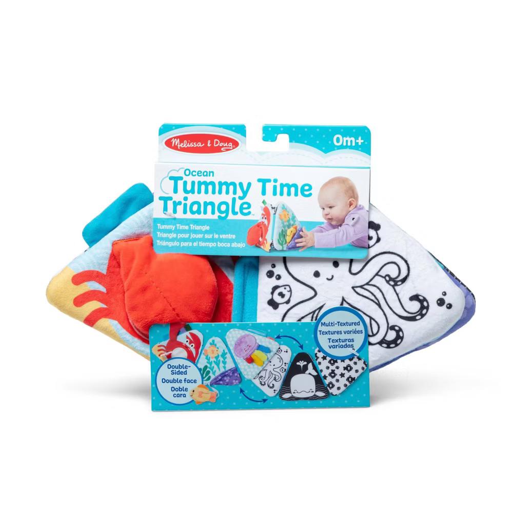 Ocean Tummy Time Triangle Infant Baby Toy, Soft Sensory Toy with Textures, Mirror: Fabric, Gross Motor Skills Development - Image 9