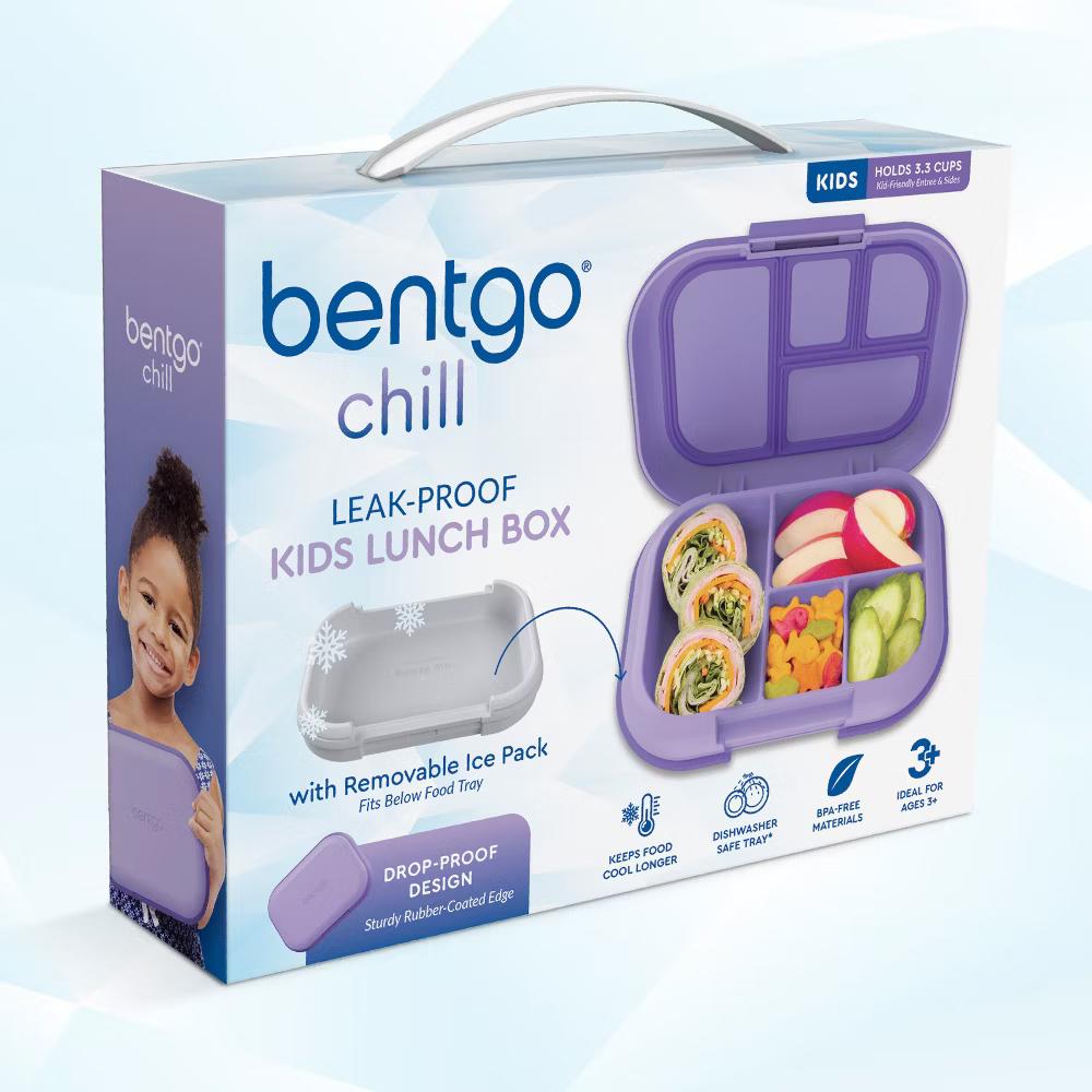 Kids' Chill Lunch Box, Bento-Style Solution, 4 Compartments & Removable Ice Pack - Image 39