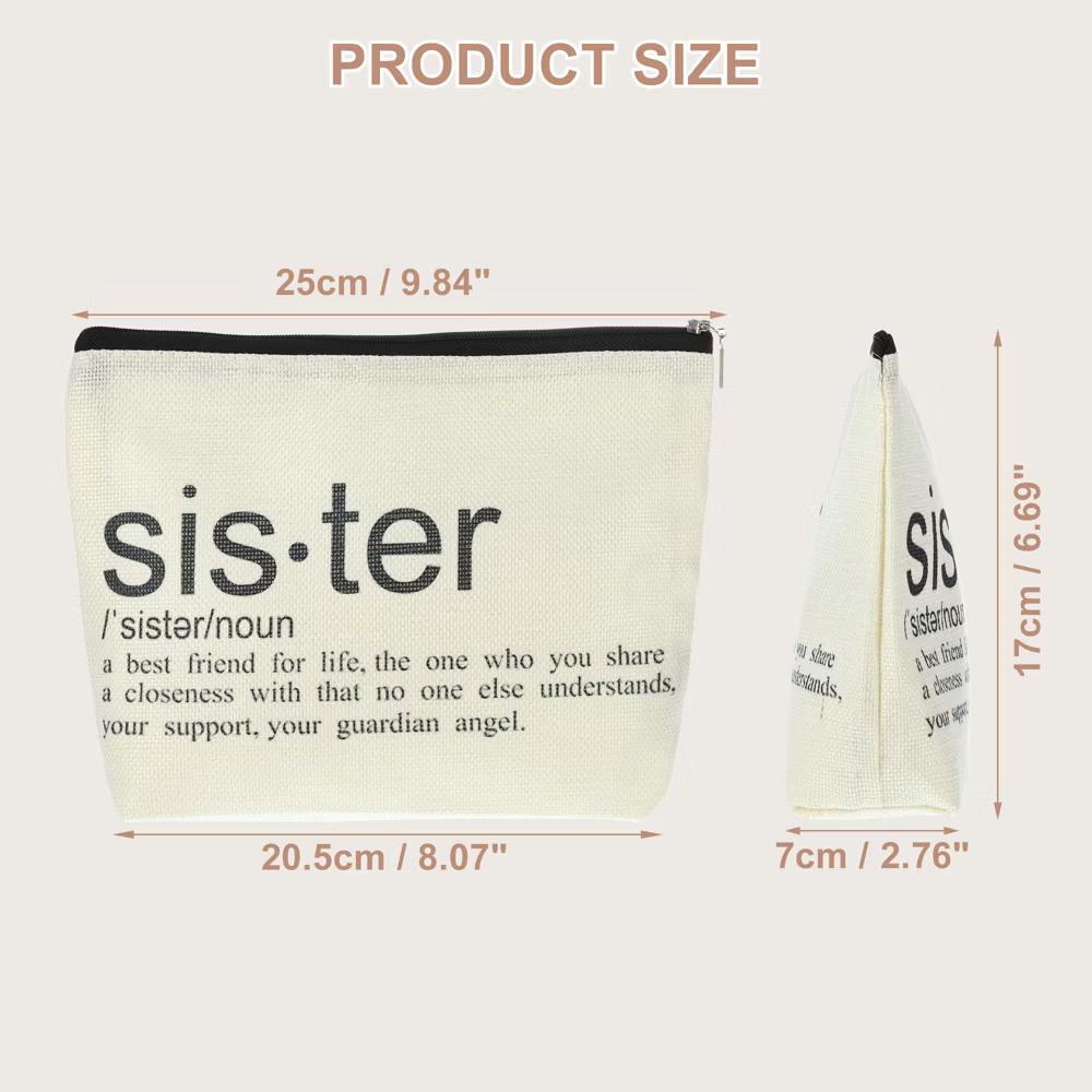 Women's Birthday Makeup Bag Beige 1 Pc - Image 18