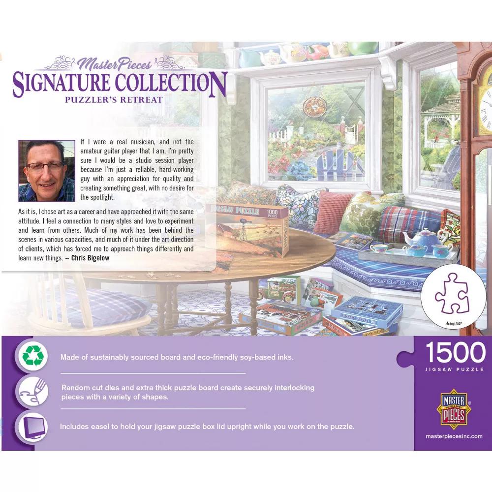 1500 Piece Jigsaw Puzzle for Adults - Puzzler's Retreat - Signature Collection - Image 5