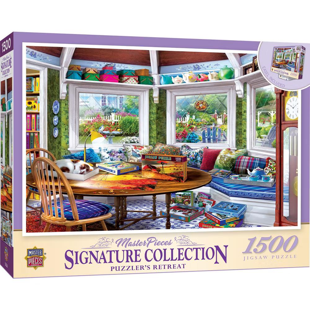1500 Piece Jigsaw Puzzle for Adults - Puzzler's Retreat - Signature Collection - Image 3