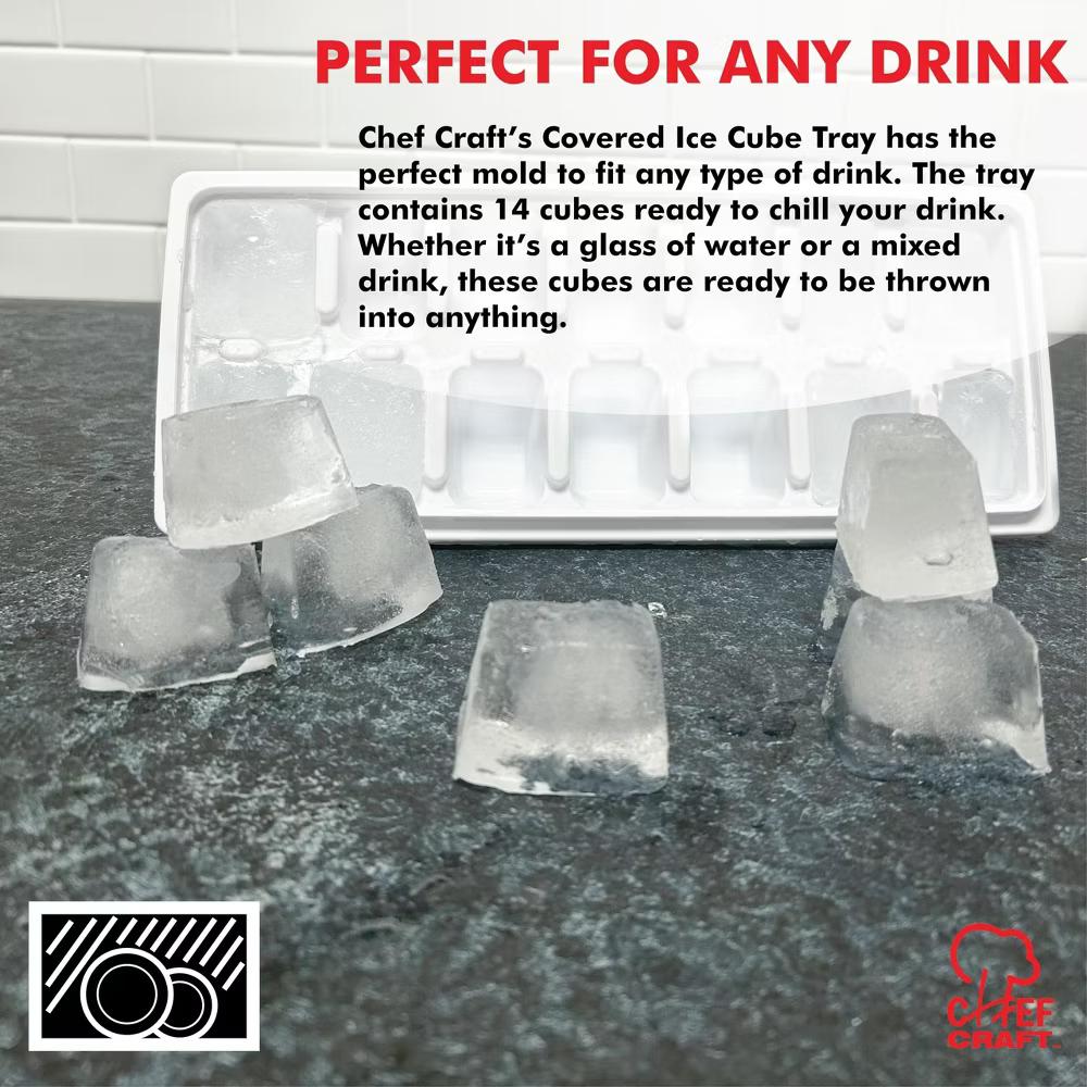 14-Cube Covered Ice Cube Tray with Easy Fill Lid - Image 2