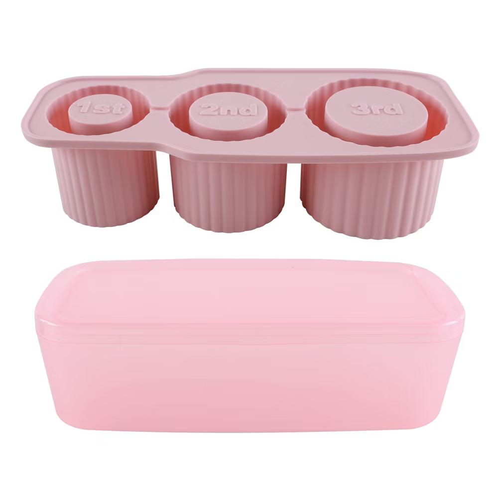 40oz Silicone 3 Tier Tumbler Ice Mold with Lid - Image 7