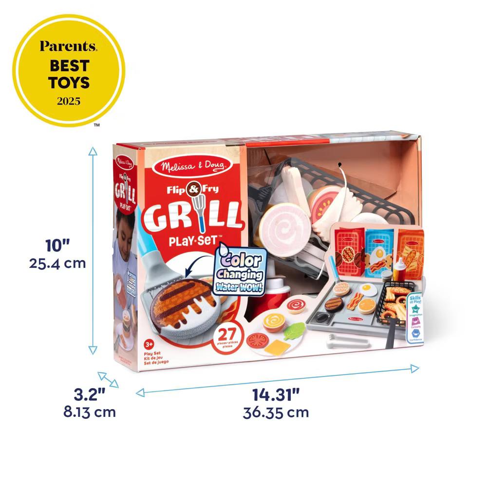 Flip & Fry Grill Play Set with Water WOW!® Color Changing Play Food Preschool Toy - Image 8