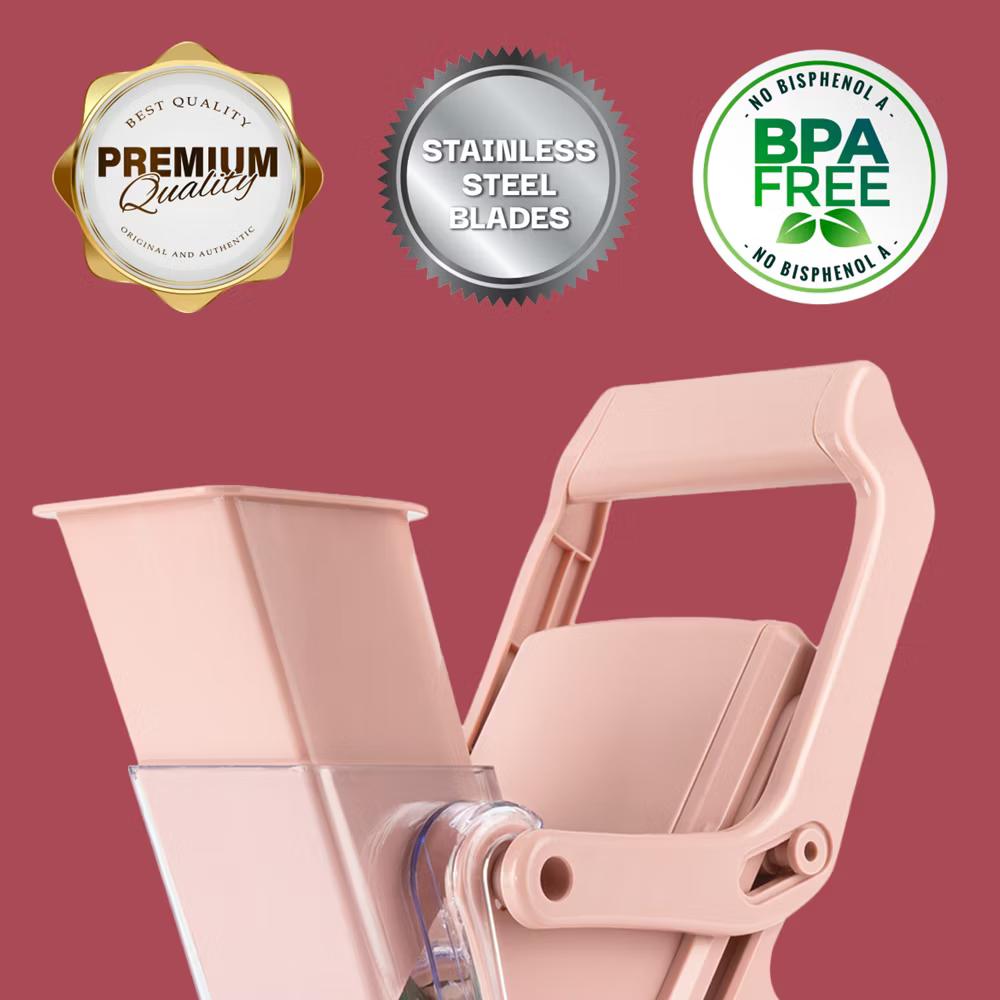 NutriSlicer Upright Mandoline Slicer – 5 Stainless Steel Blades, BPA-Free and Dishwasher Safe - Image 31