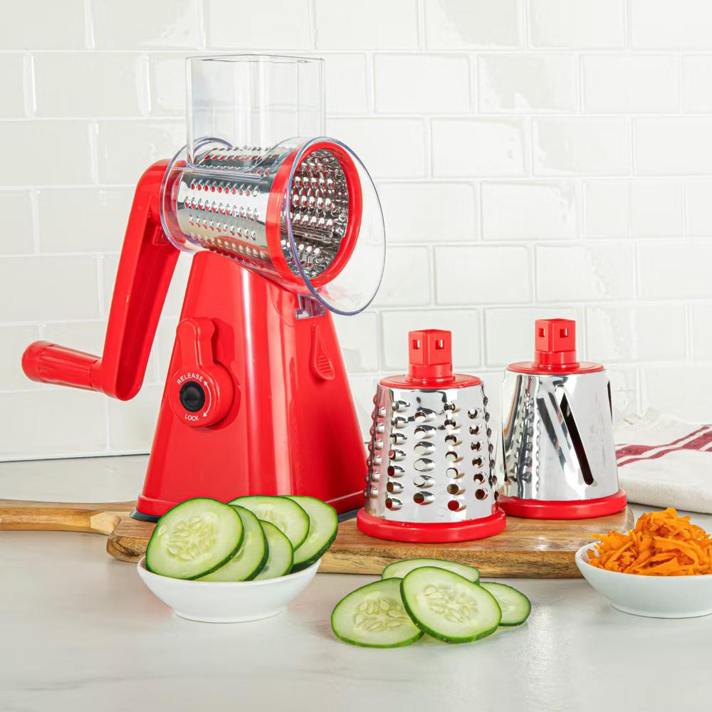 NutriSlicer Vegetable Slicer Cheese Grater Potato Slicer Salad Chopper with Suction Base - Image 32