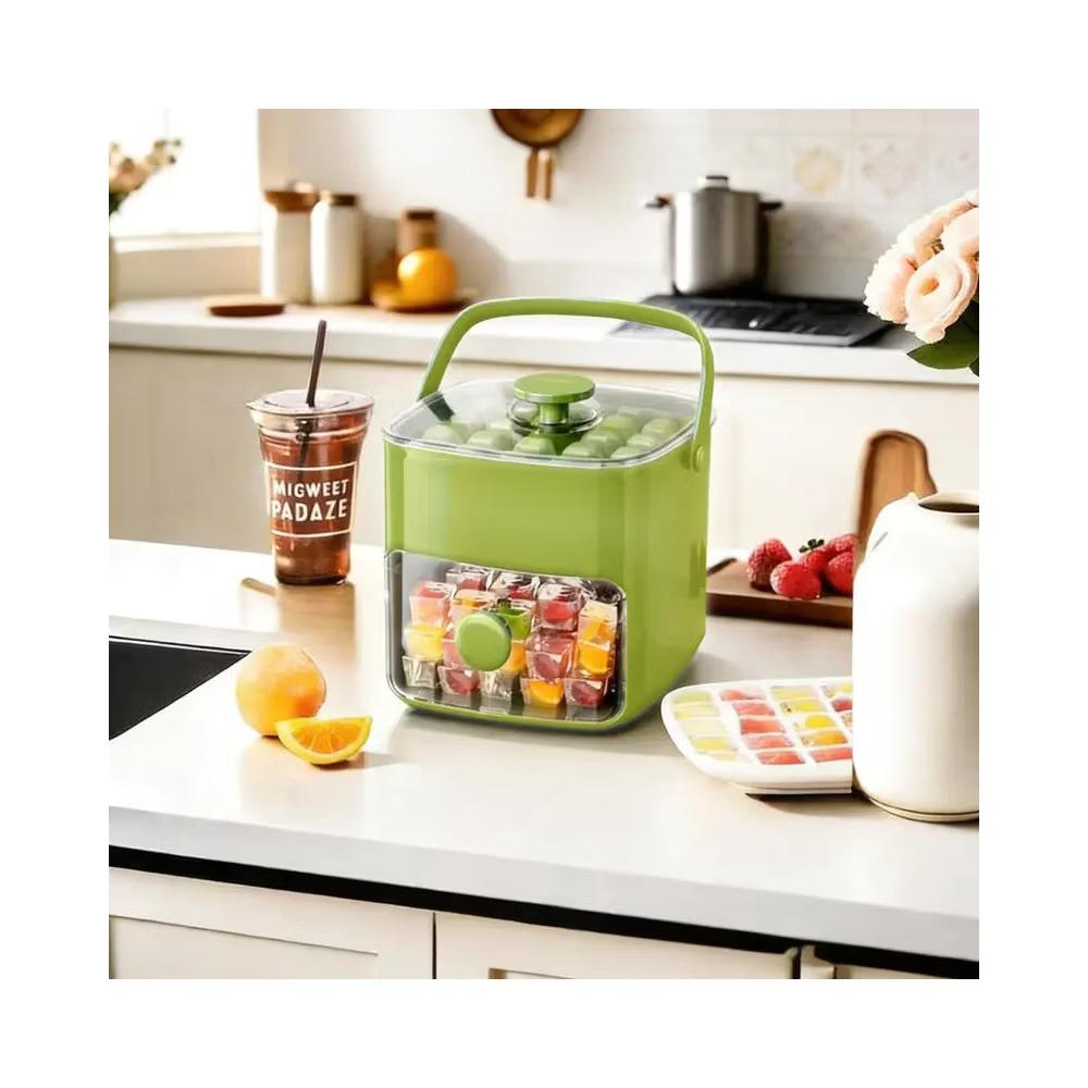Compact Mini Ice Cube Tray with Lid, 6 Inch Small Storage Bin Ice Maker Mold, Reusable Tiny Ice Container with Ice Tongs, Ideal for RV & Mini Fridge - Image 6