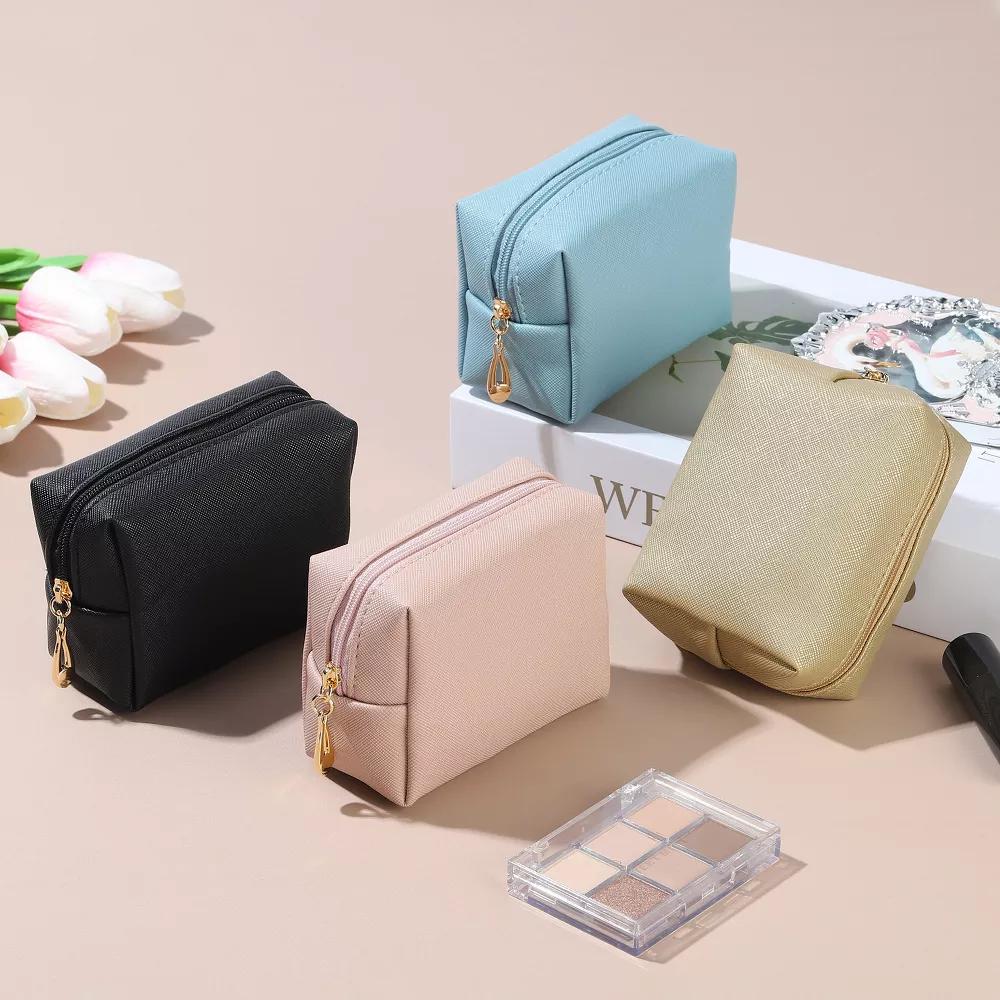PU Waterproof Cute Preppy Travel Toiletry Mini Makeup Bag 4" x 3" - Image 12
